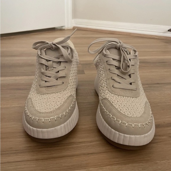 DV by Dolce Vita Textured Knit Cream Sneakers - Picture 2 of 7